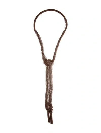 Pre-owned Brunello Cucinelli Lariat Necklace, 56" In Multi
