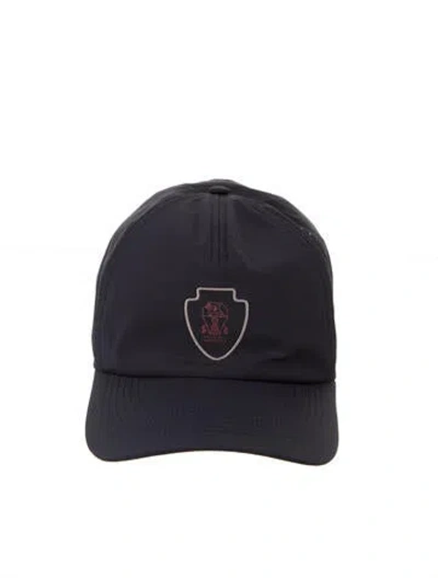 Pre-owned Brunello Cucinelli Lasercut Accented Baseball Cap W/tags In Blue