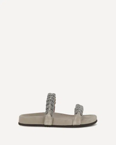 Brunello Cucinelli Laurel Leaf Monili-embellished Slides In Multi