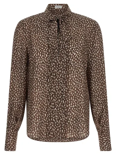 Brunello Cucinelli Long Sleeve Shirt In Transparent