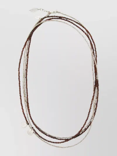 Brunello Cucinelli Layered Beaded Bracelets Metallic Accents Pendant