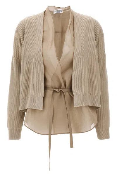 BRUNELLO CUCINELLI BRUNELLO CUCINELLI LAYERED CARDIGAN