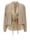 Brunello Cucinelli Layered Cardigan Sweaters And Cardigans Beige In Beige
