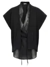 Brunello Cucinelli Layered Cardigan Sweaters And Cardigans In Black