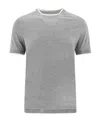 Brunello Cucinelli Clean Monochrome T-shirt Double Layer In Gray