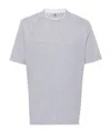 Brunello Cucinelli Double Layer Crewneck T-shirt In Gray