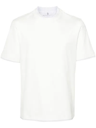 Brunello Cucinelli Layered-effect Crewneck T-shirt In White