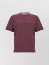 Brunello Cucinelli Double Layer T-shirt Bordeaux In Burgundy