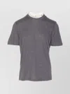 Brunello Cucinelli Layered Crew Neck T-shirt With Short Sleeves In Gray