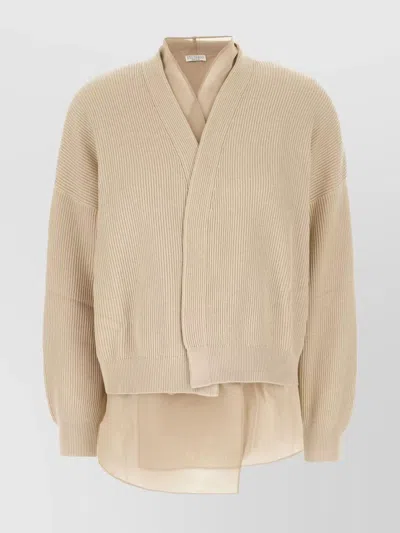 Brunello Cucinelli Layered Design Cotton Cardigan