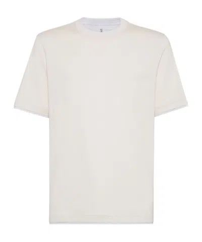 BRUNELLO CUCINELLI BRUNELLO CUCINELLI LAYERED-EFFECT CREWNECK T-SHIRT