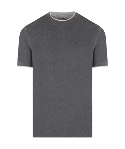 BRUNELLO CUCINELLI BRUNELLO CUCINELLI LAYERED CREWNECK T-SHIRT