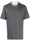 Brunello Cucinelli Silk T-shir In Grey