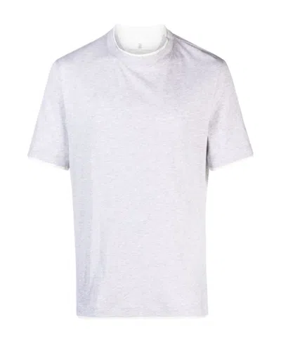 BRUNELLO CUCINELLI BRUNELLO CUCINELLI LAYERED-EFFECT CREWNECK T-SHIRT