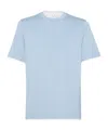 Brunello Cucinelli Layered-effect Crewneck T-shirt In Blue