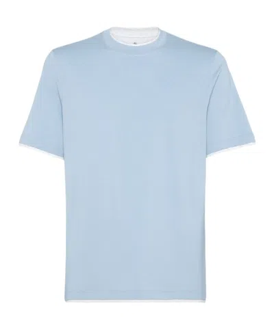 BRUNELLO CUCINELLI BRUNELLO CUCINELLI LAYERED-EFFECT CREWNECK T-SHIRT