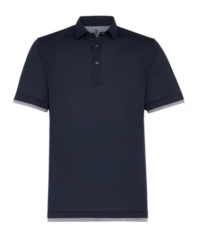 BRUNELLO CUCINELLI BRUNELLO CUCINELLI LAYERED SHORT-SLEEVED POLO SHIRT