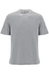 Brunello Cucinelli Clean Monochrome T-shirt Double Layer In Grey