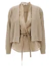 Brunello Cucinelli Layered Cardigan Sweaters And Cardigans Beige