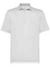 Brunello Cucinelli Grey Jersey Faux-layering Polo Shirt In Grey
