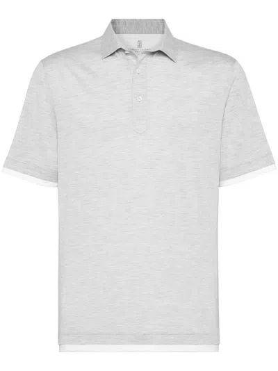 BRUNELLO CUCINELLI LAYERED POLO SHIRT
