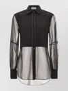 Brunello Cucinelli Layered Shirt Featuring Pointed Collar In Black