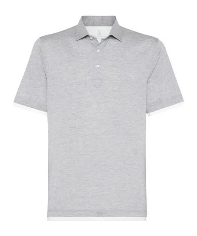 BRUNELLO CUCINELLI BRUNELLO CUCINELLI LAYERED SHORT-SLEEVED POLO SHIRT