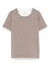 Brunello Cucinelli Layered T-shirt In Brown