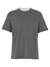 Brunello Cucinelli Layered T-shirt In Gray