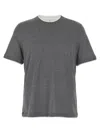 Brunello Cucinelli Layered T-shirt In Gray