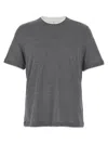 Brunello Cucinelli Layered T-shirt In Gray