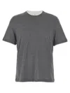 Brunello Cucinelli Layered T-shirt In Gray