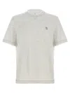 Brunello Cucinelli Grey Crewneck Logo T-shirt In Gray
