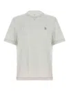 Brunello Cucinelli Grey Crewneck Logo T-shirt In Gray