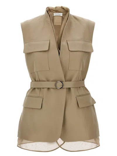 BRUNELLO CUCINELLI BRUNELLO CUCINELLI LAYERED VEST
