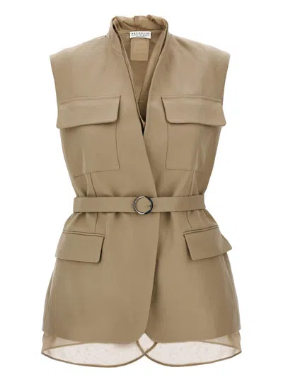 BRUNELLO CUCINELLI BRUNELLO CUCINELLI LAYERED VEST