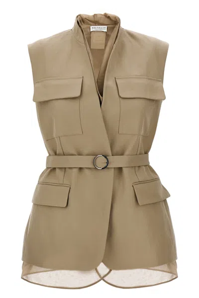 BRUNELLO CUCINELLI BRUNELLO CUCINELLI LAYERED VEST