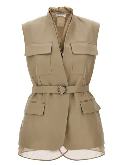 BRUNELLO CUCINELLI BRUNELLO CUCINELLI LAYERED VEST