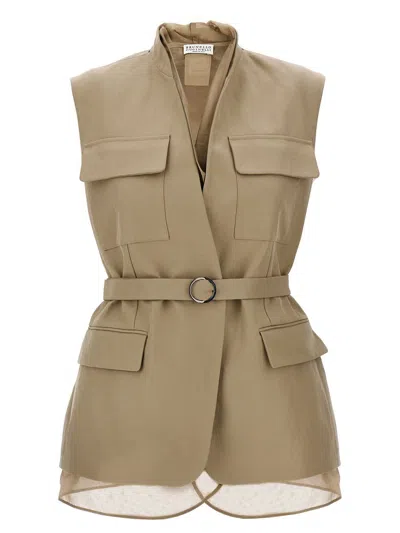 BRUNELLO CUCINELLI BRUNELLO CUCINELLI LAYERED VEST