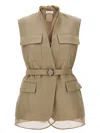 Brunello Cucinelli Layered Vest With Mandarin Collar