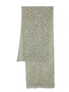 Brunello Cucinelli Leaf-print Linen Scarf In Neutrals