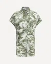 Brunello Cucinelli Leaf Print Long Shirt In Green