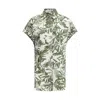 Brunello Cucinelli Leaf Print Long Women's Shirt In Multi