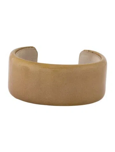 Pre-owned Brunello Cucinelli Leather & Suede Cuff Bracelet, 6.25" In Multi