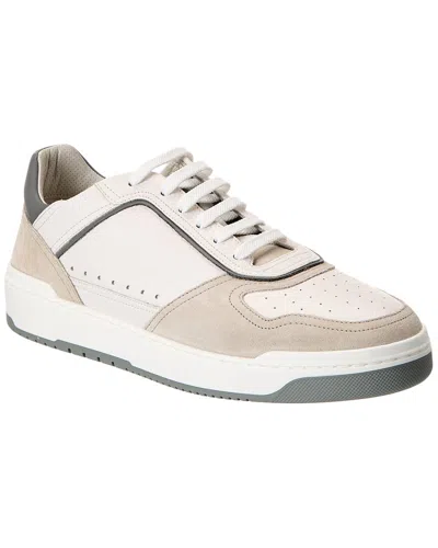 Brunello Cucinelli Leather & Suede Sneaker In White