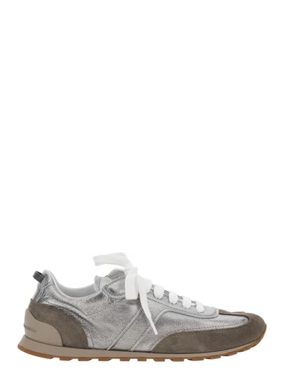 BRUNELLO CUCINELLI BRUNELLO CUCINELLI LEATHER AND SUEDE SNEAKER