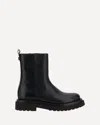 Brunello Cucinelli Zip-detail Block-heel Boots In Black