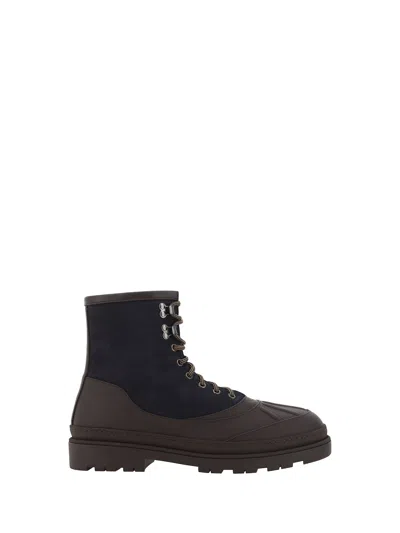 Brunello Cucinelli Leather Ankle Boots In 7322+6272+6010