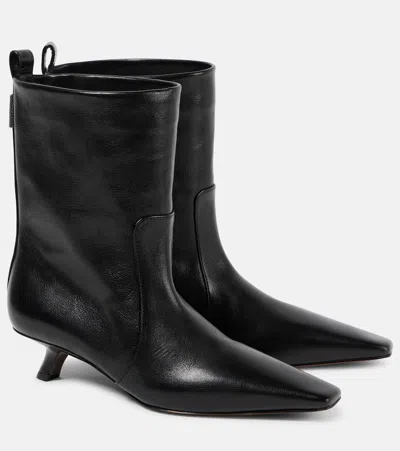 BRUNELLO CUCINELLI LEATHER ANKLE BOOTS
