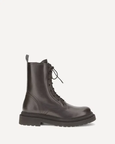 BRUNELLO CUCINELLI LEATHER ANKLE BOOTS